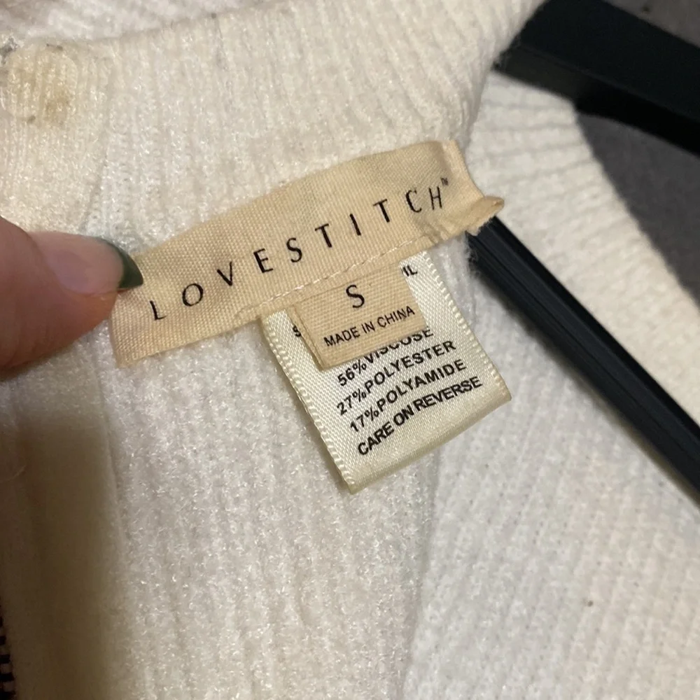 Lovestitch |Cropped | Full Zip | Jacket | Size: S